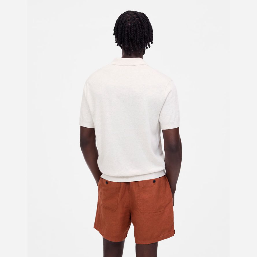 orange braun herren madewell everywear leinen shorts