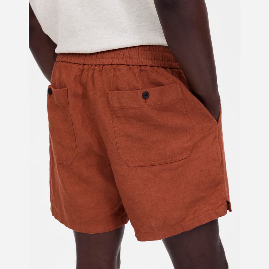 orange braun herren madewell everywear leinen shorts