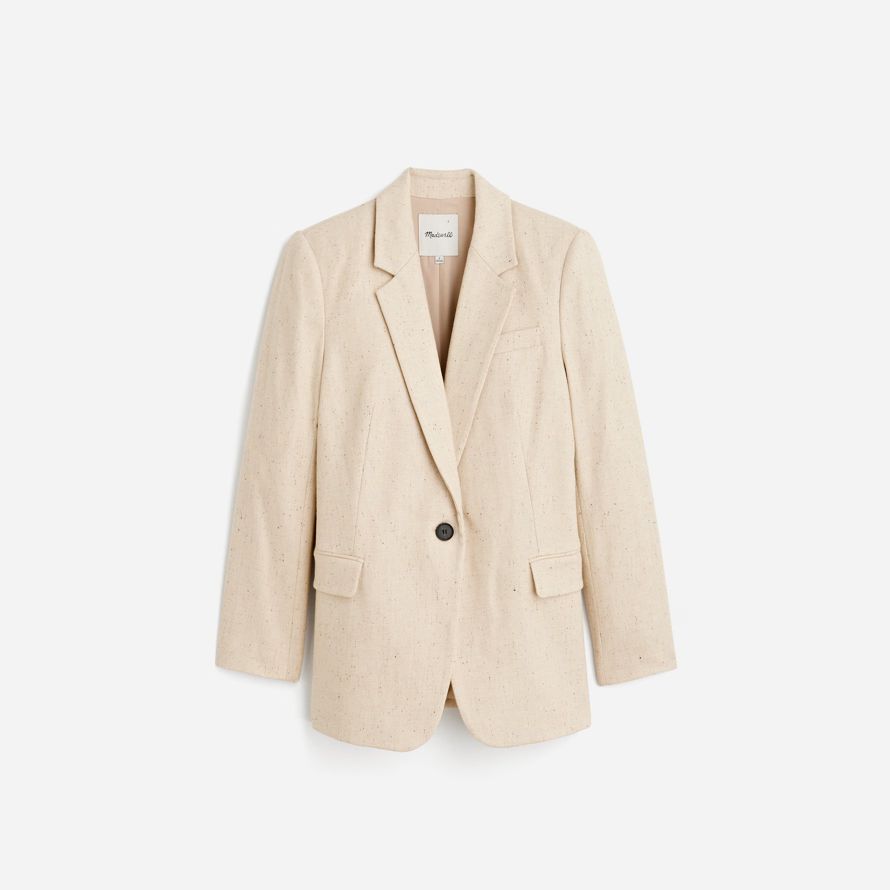 beige damen madewell die kline blazer