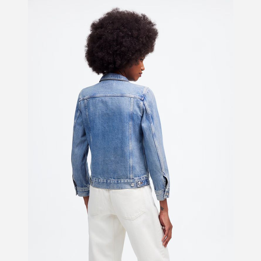 damen madewell denim trucker jacket blue