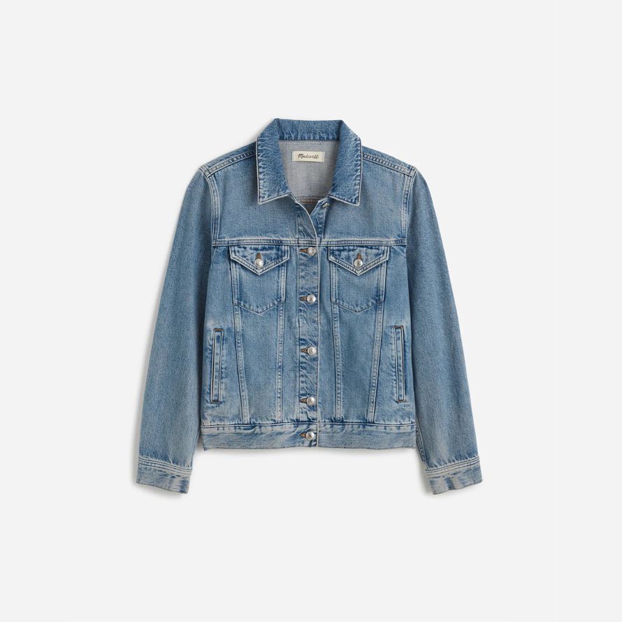 damen madewell denim trucker jacket blue