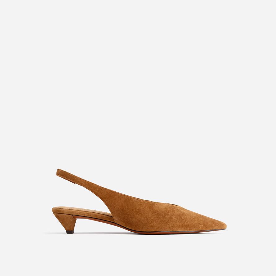 madewell simone kätzchen slingback womens heels braun