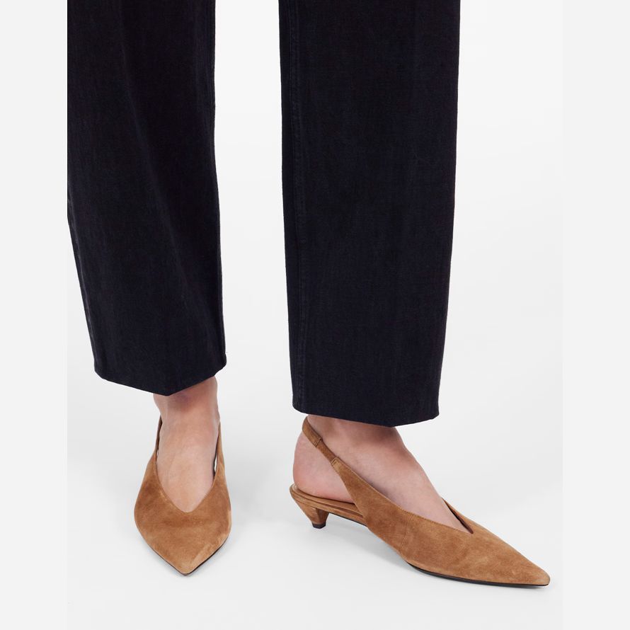 madewell simone kätzchen slingback womens heels braun