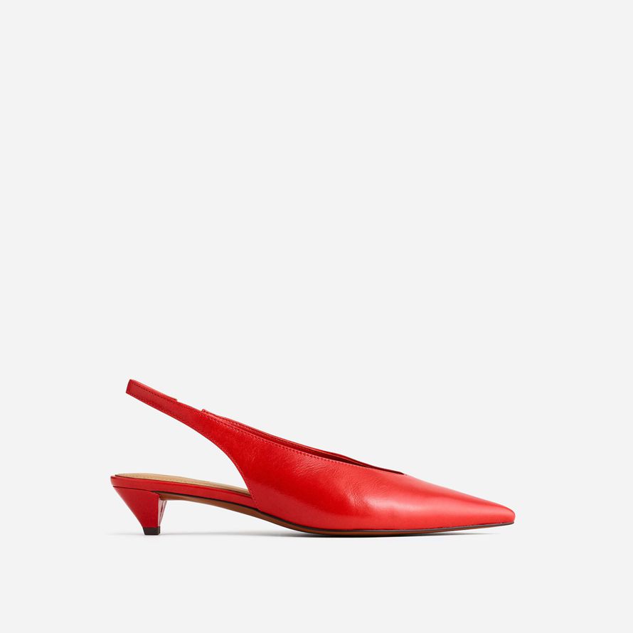 damen madewell simone kätzchen slingback heels rot