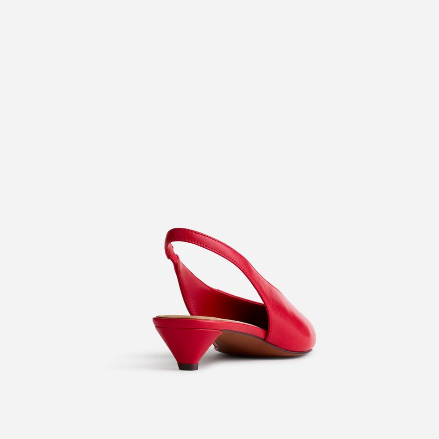 damen madewell simone kätzchen slingback heels rot