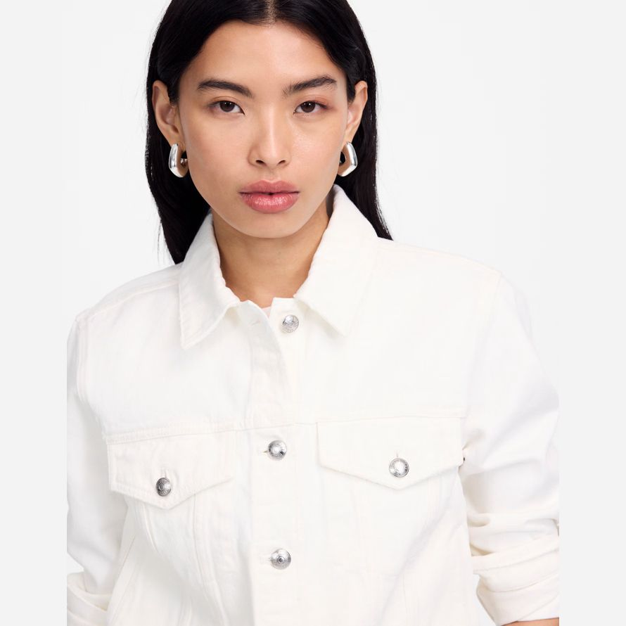 weiße madewell crop jean trucker damen-jacken