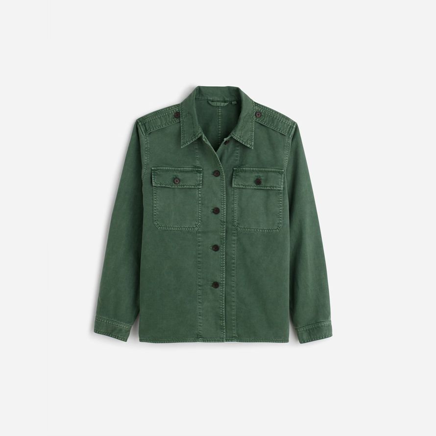 damen madewell leicht utility shirt jacken grün