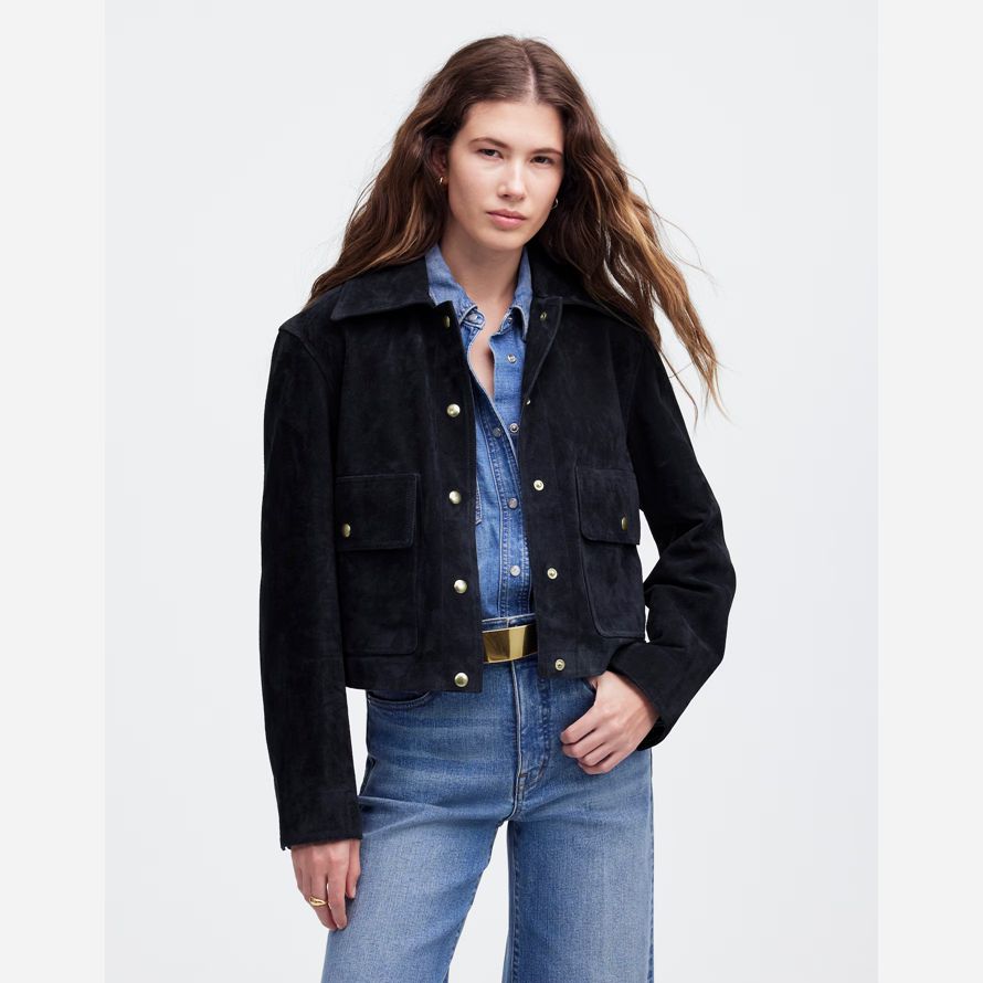 marine damen madewell ernte mühsam werden wildleder jacken