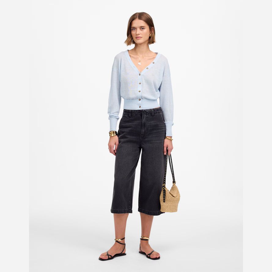 schwarz madewell denim culottes womens jeans