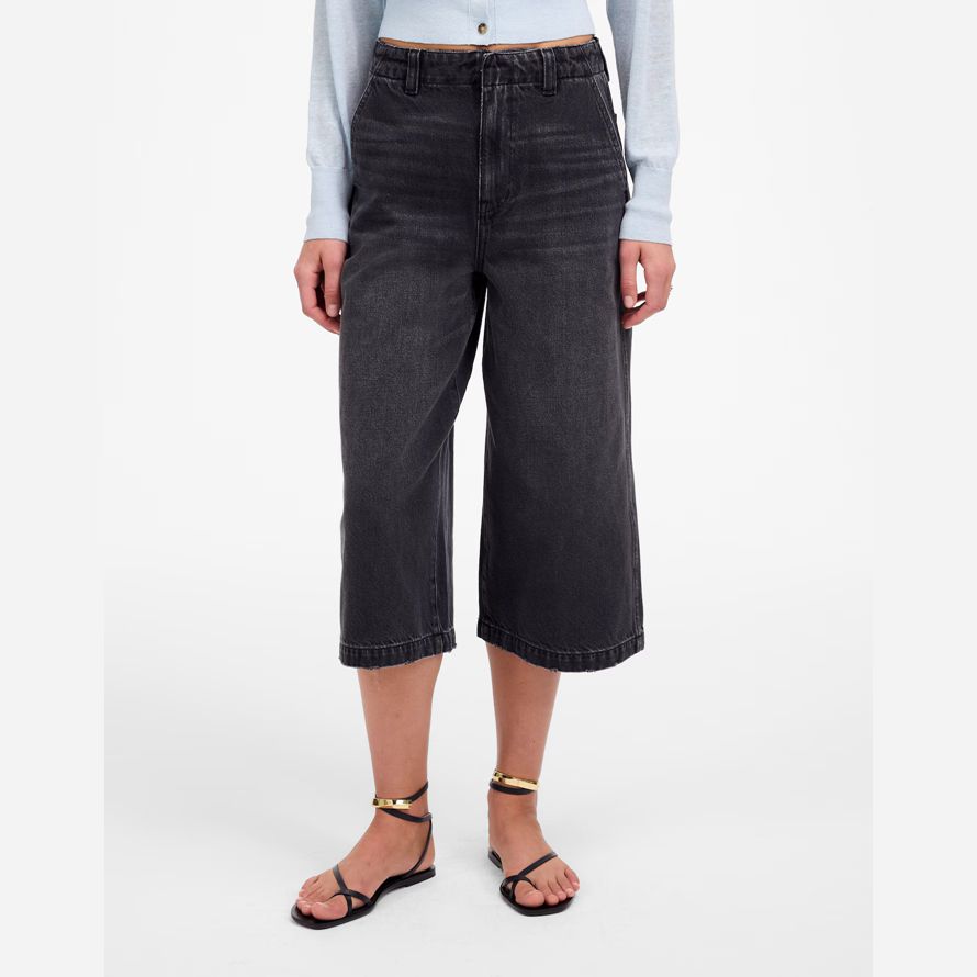 schwarz madewell denim culottes womens jeans