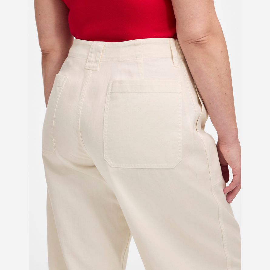 beige damen madewell plus tapered-leg utility pants