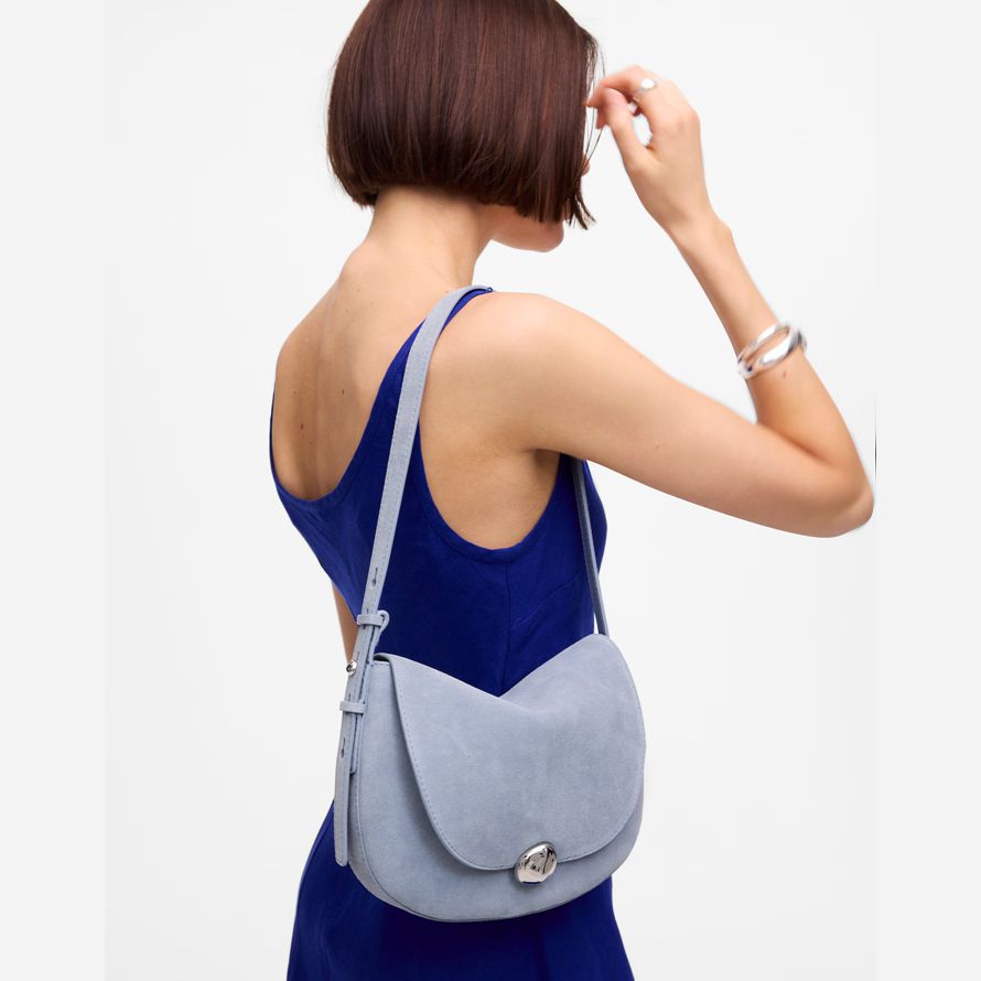 light blue madewell dakota womens saddle bag