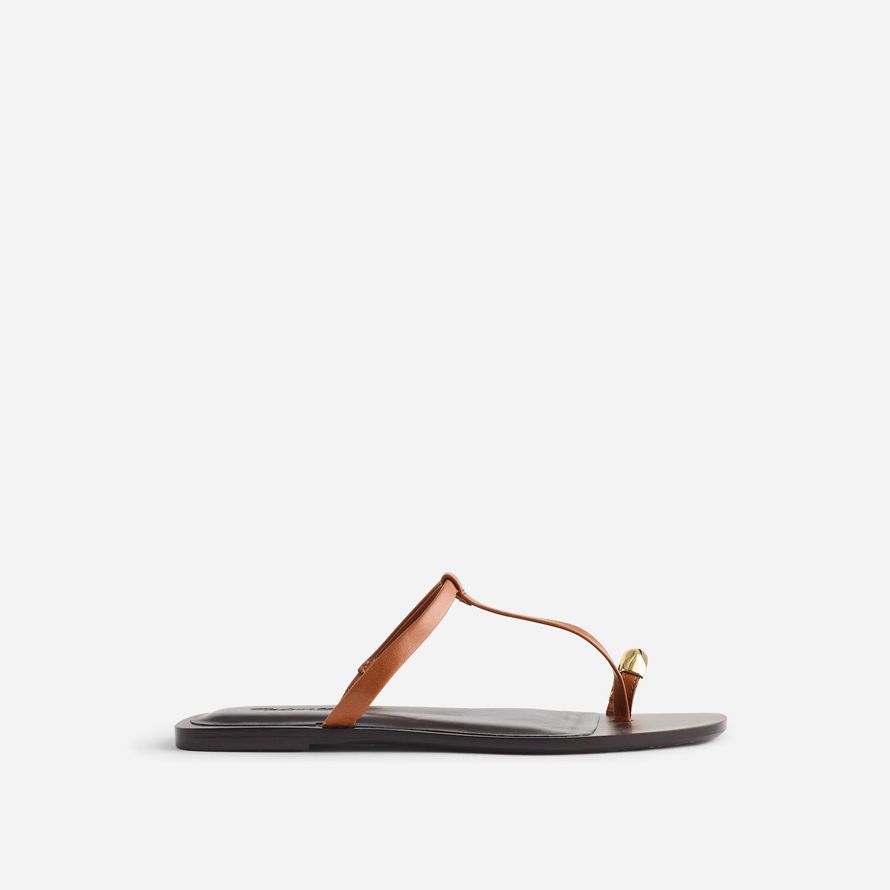 brown madewell das dessa toe ring damen sandalen