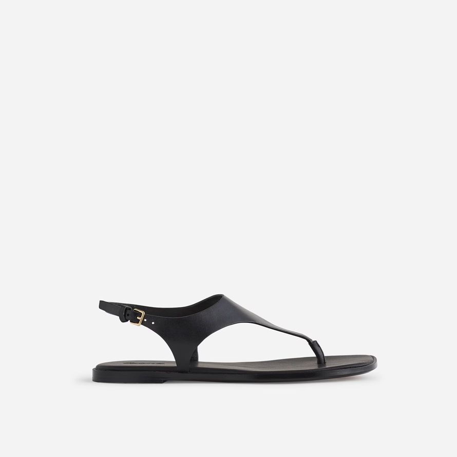 madewell die kira bedeckt thong damen sandalen schwarz