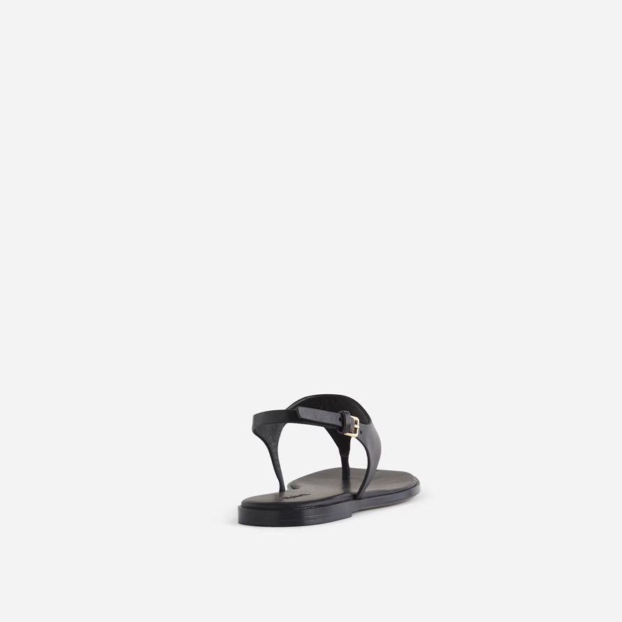 madewell die kira bedeckt thong damen sandalen schwarz
