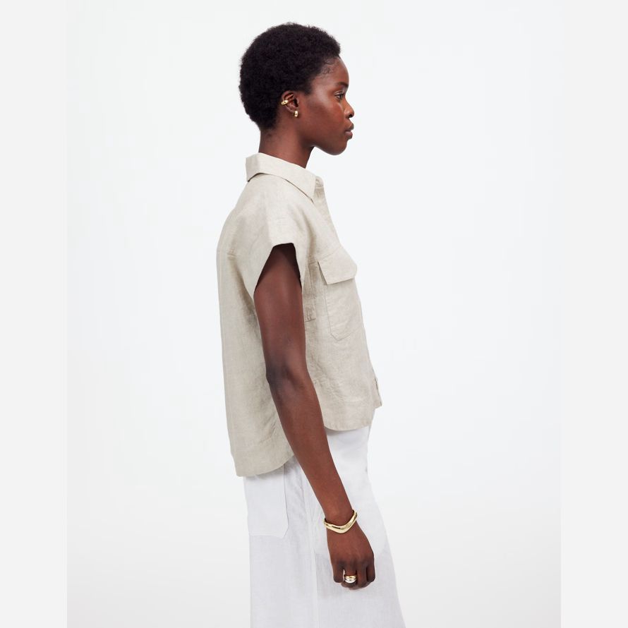 beige madewell boxy cargo-pocket-button-up-womens t-shirts