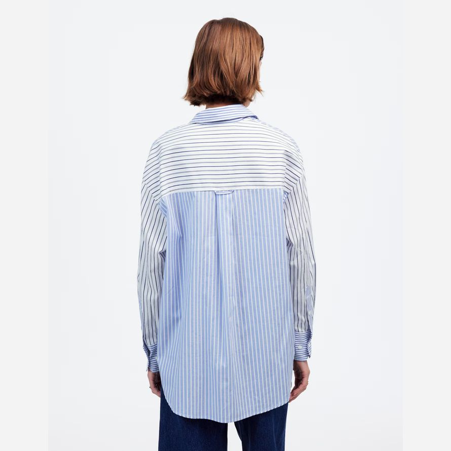 blau weiß madewell Übergroßes button-up-womens t-shirts