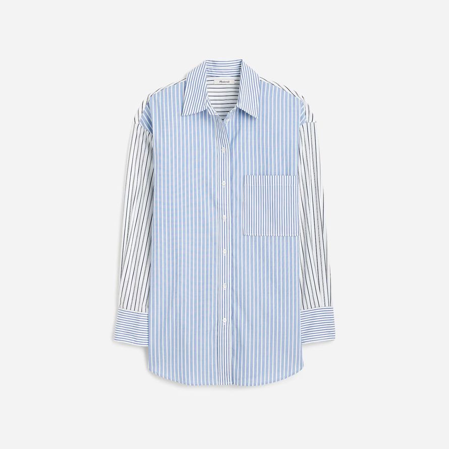 blau weiß madewell Übergroßes button-up-womens t-shirts