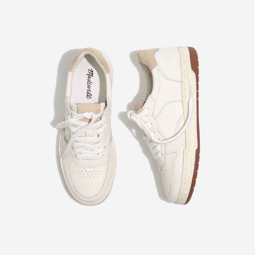weiß damen madewell court leder sneakers