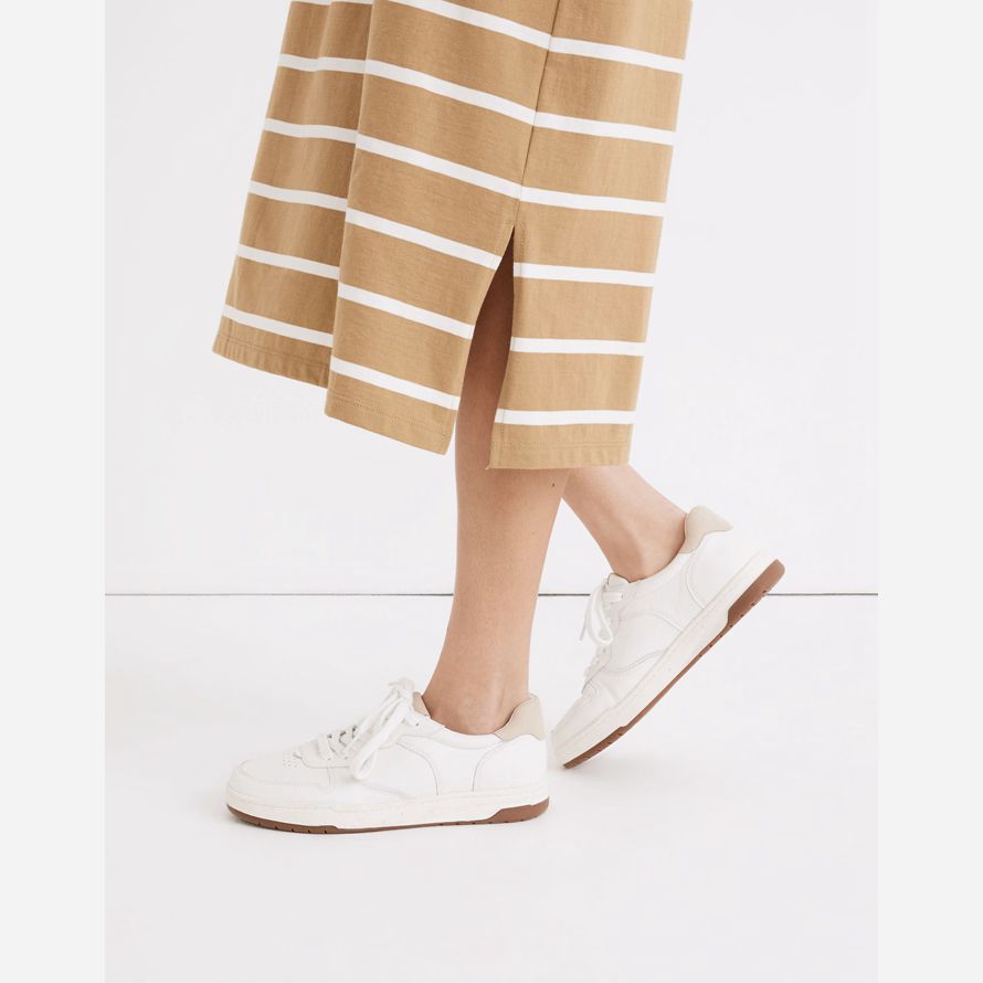 weiß damen madewell court leder sneakers