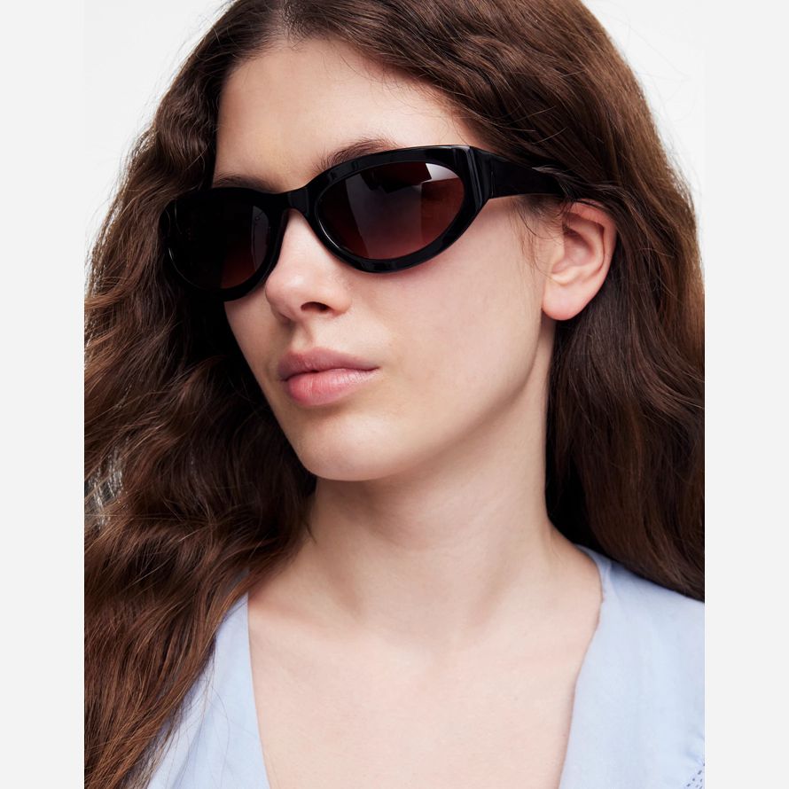 braun damen madewell wrap-around-sonnenbrille