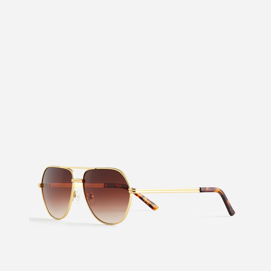 brown madewell wire frame aviator damen sonnenbrillen