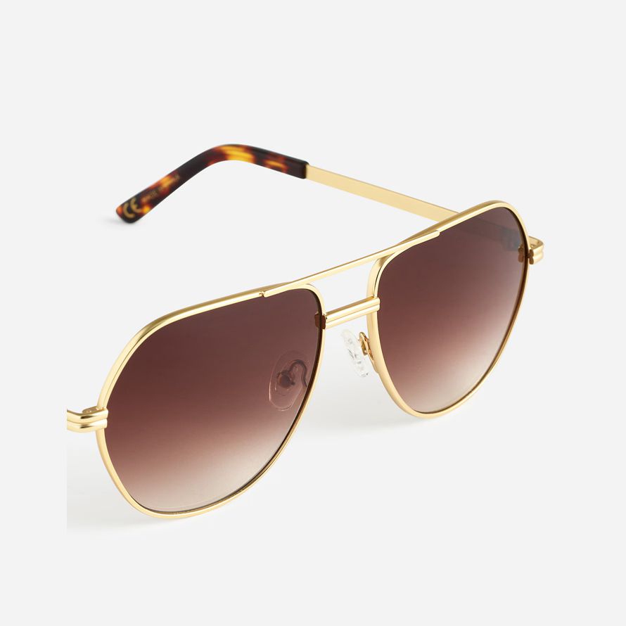 brown madewell wire frame aviator damen sonnenbrillen