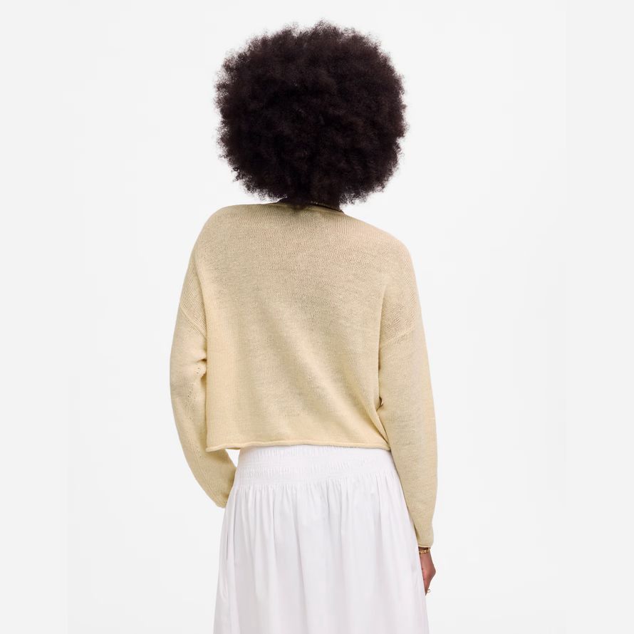 cream damen madewell leinen v-neck pullover
