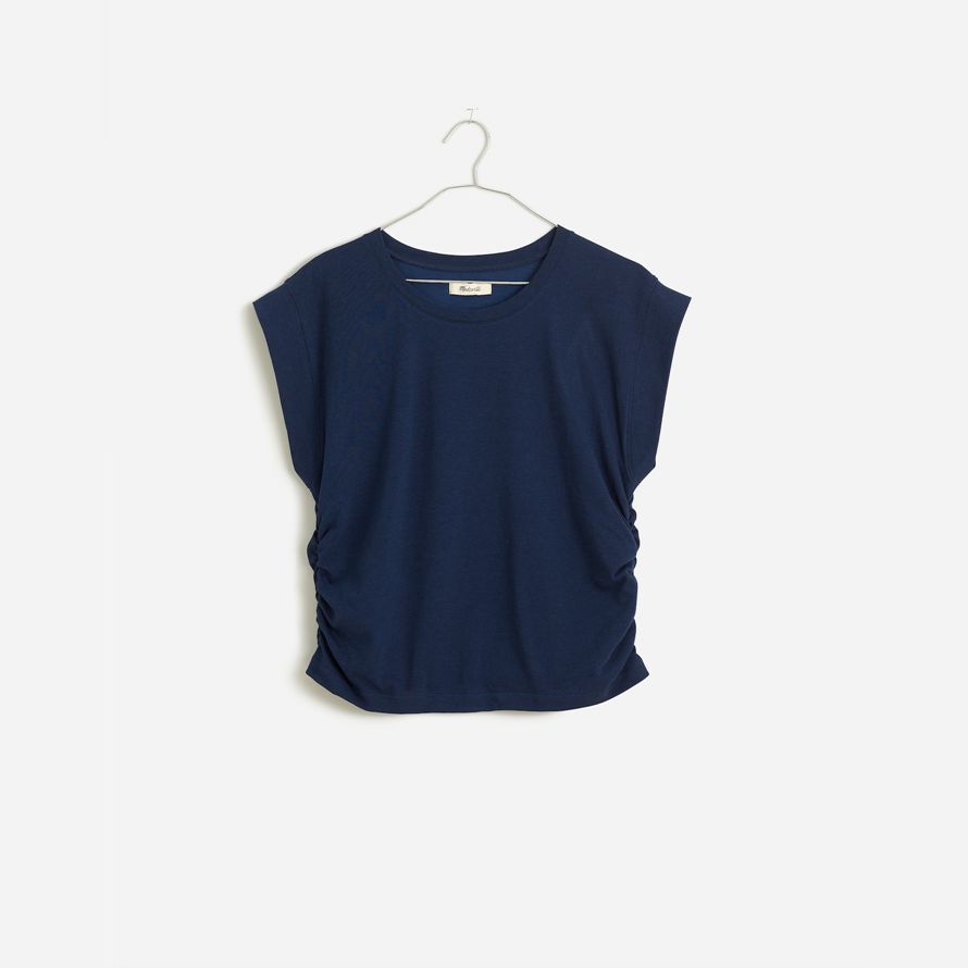 madewell seite-cinch-muskel-damen-t-shirts navy