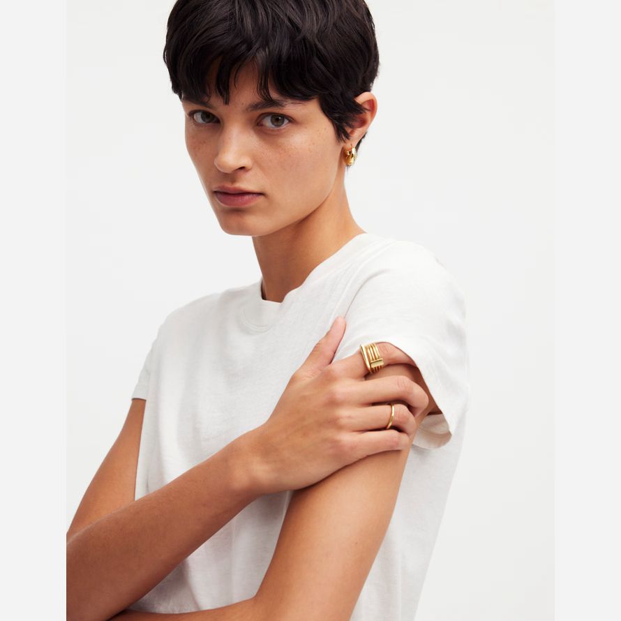 weiß damen madewell premium-standard-01. die geschrumpfte t-shirts
