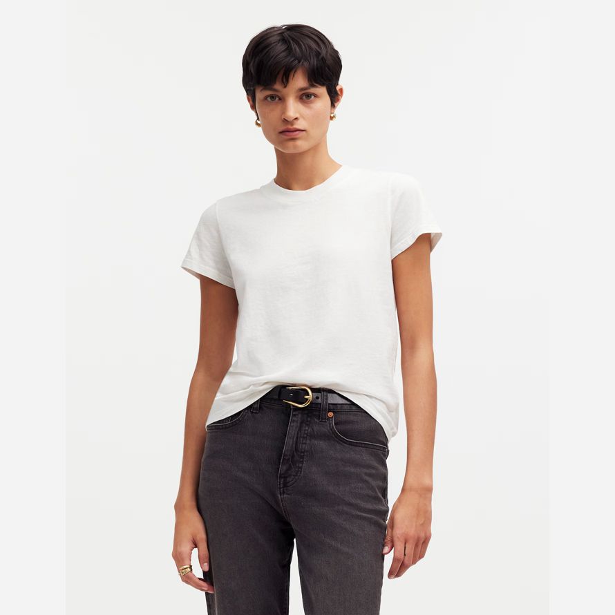 weiß damen madewell premium-standard-01. die geschrumpfte t-shirts
