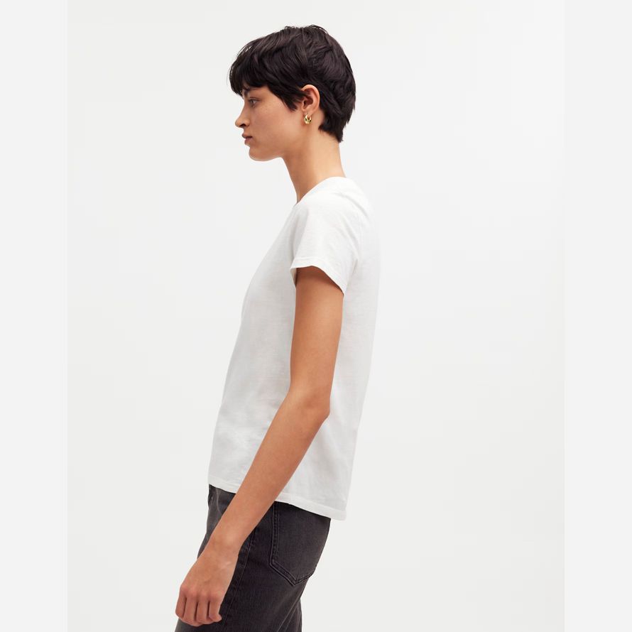 weiß damen madewell premium-standard-01. die geschrumpfte t-shirts