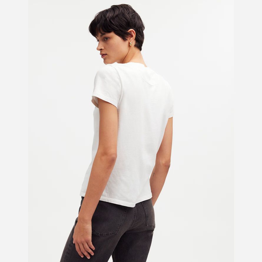 weiß damen madewell premium-standard-01. die geschrumpfte t-shirts