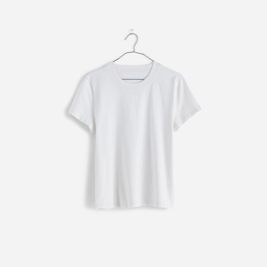weiß damen madewell premium-standard-01. die geschrumpfte t-shirts