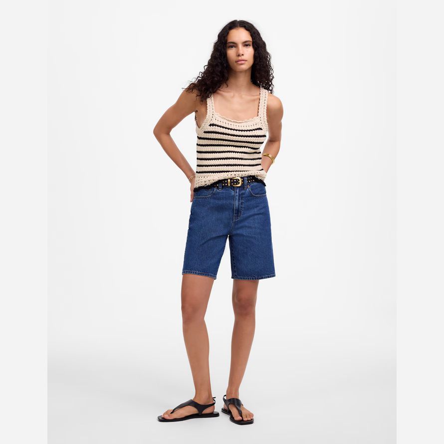 beige schwarz damen madewell häkeln-nähen baumwolle pullover tank
