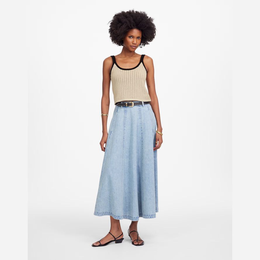 damen madewell Öffnen stich pullover tank beige