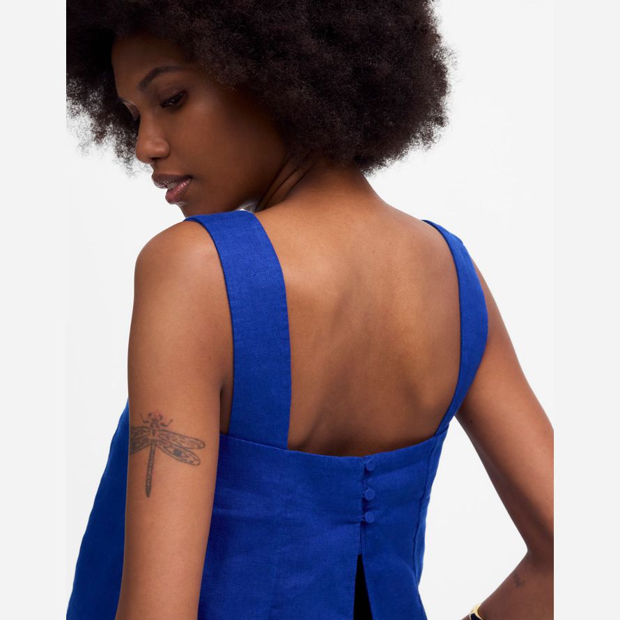 blau madewell womens curved-neck shell tank